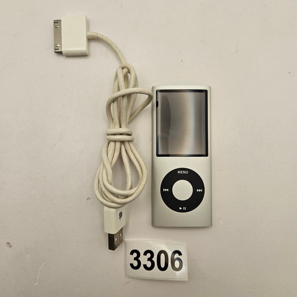 APPLE IPOD NANO 5TH GEN 16GB SILVER A1285 POWERS ON ONLY PLUGGED IN